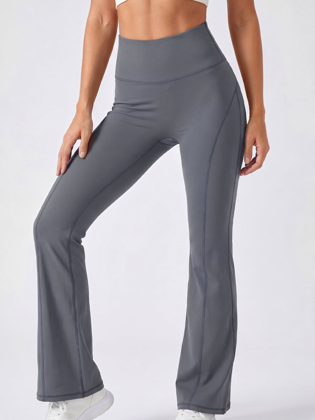 Aoysky Womens Grey Flare Yoga Pants