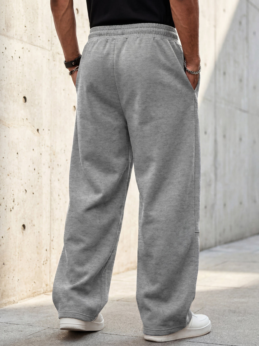 Aoysky Mens Dark Grey Baggy Sweatpants
