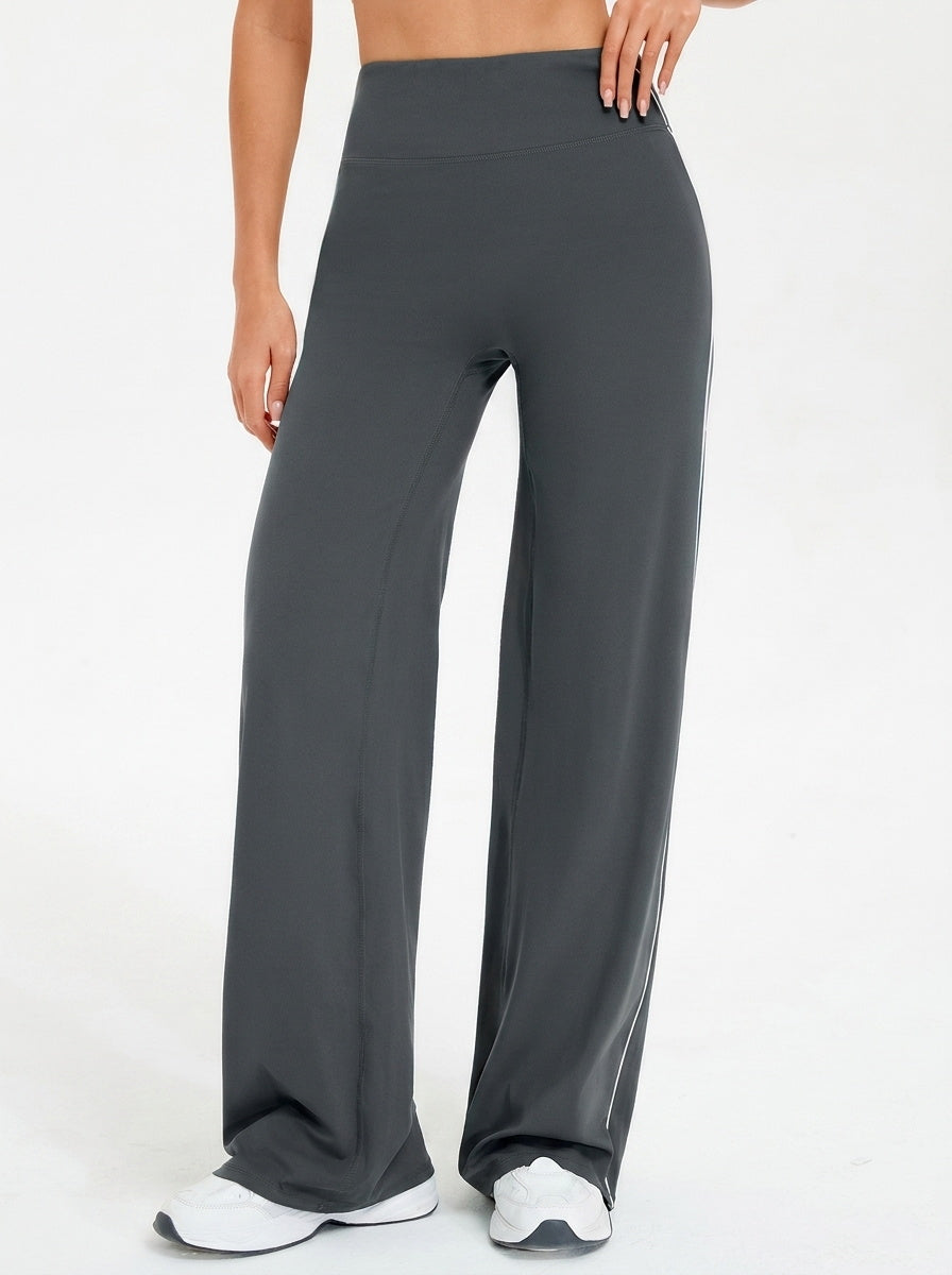 Aoysky Womens Dark Grey Wide Leg Yoga Pants