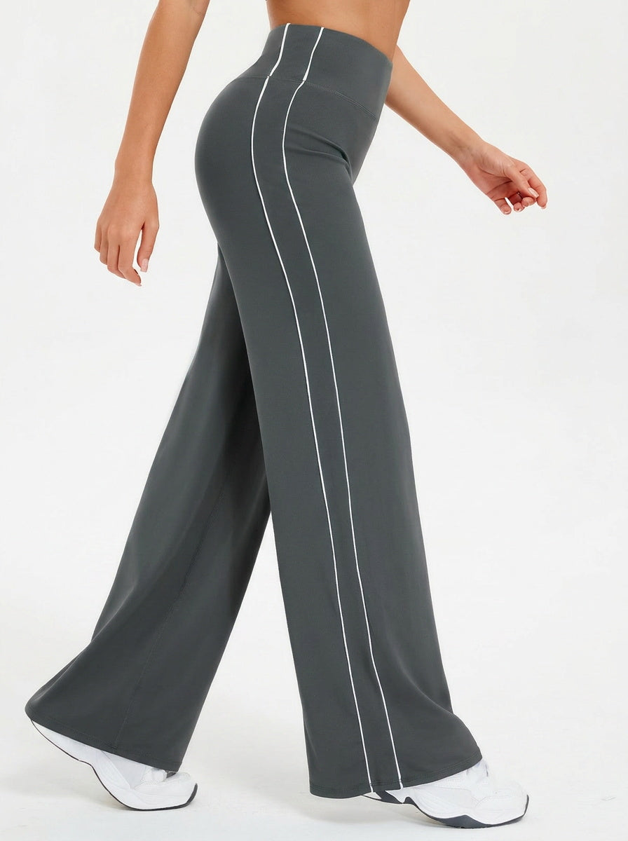 Aoysky Womens Dark Grey Wide Leg Yoga Pants