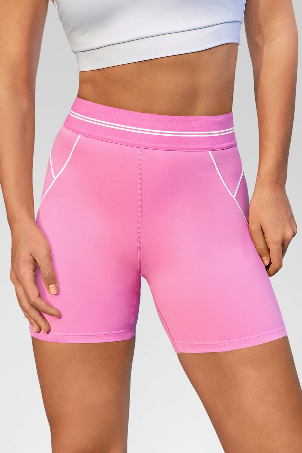Aoysky Womens Pink Buttery Soft Biker Shorts