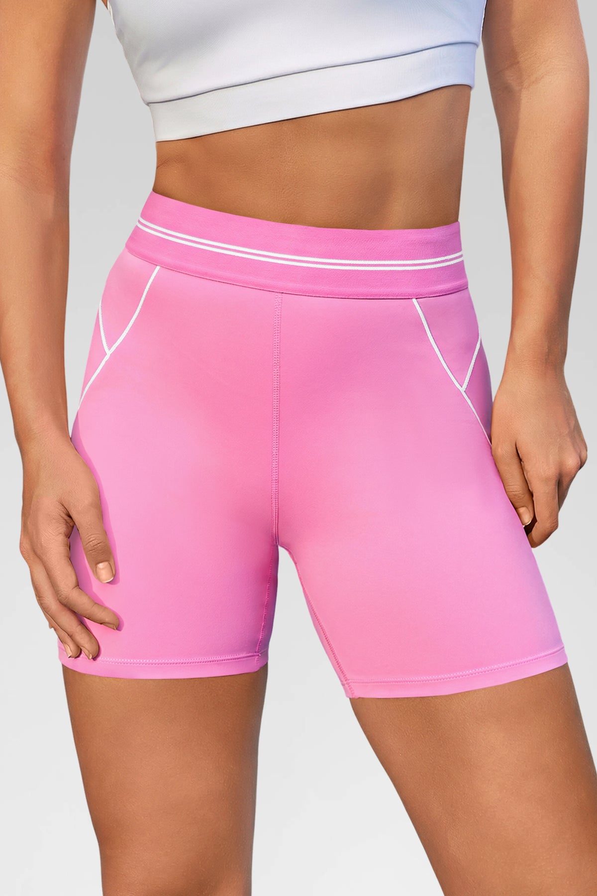 Aoysky Womens Pink Buttery Soft Biker Shorts
