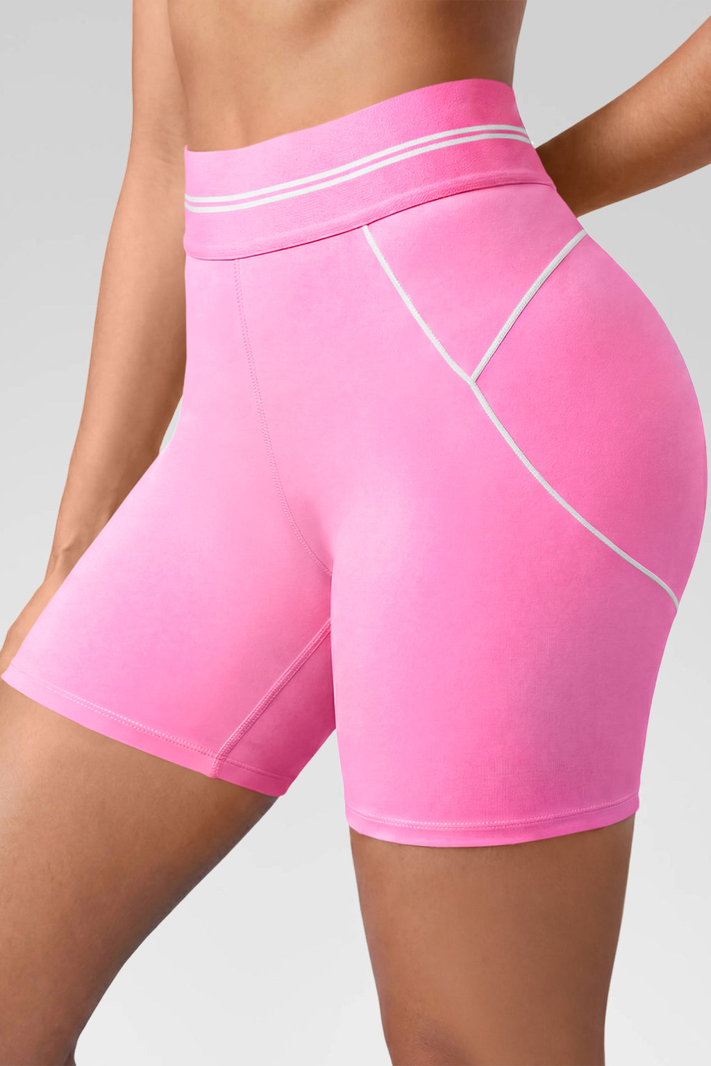 Aoysky Womens Pink Buttery Soft Biker Shorts