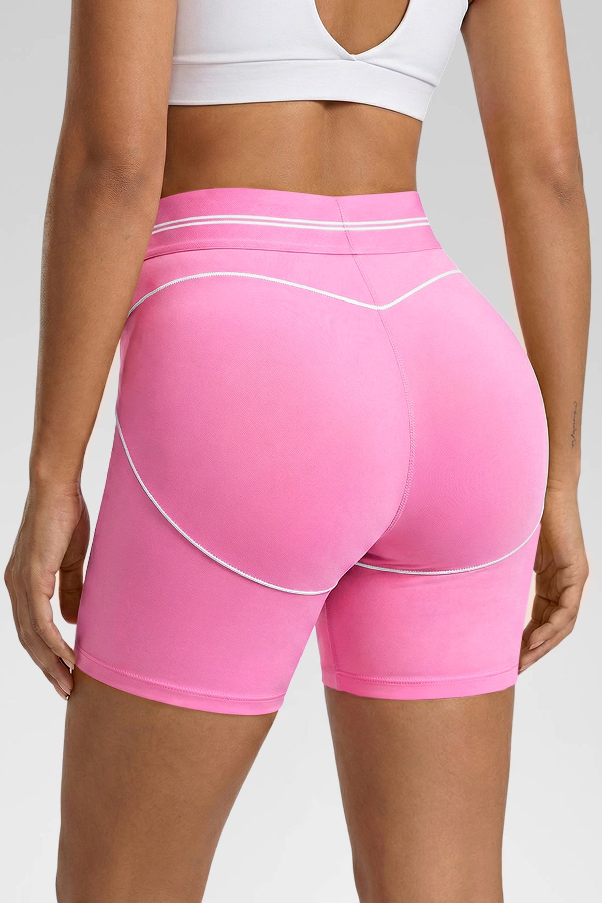 Aoysky Womens Pink Buttery Soft Biker Shorts