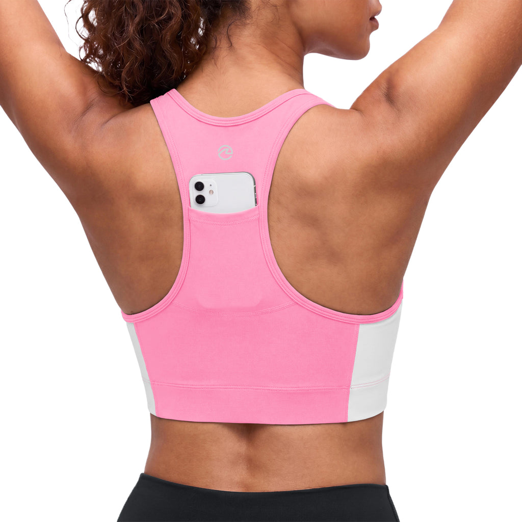 Aoysky Womens Pink Racerback Sports Bra