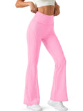 Aoysky Womens Pink Flare Yoga Pants