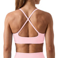 Aoysky Womens Pink Scoop Sports Bra