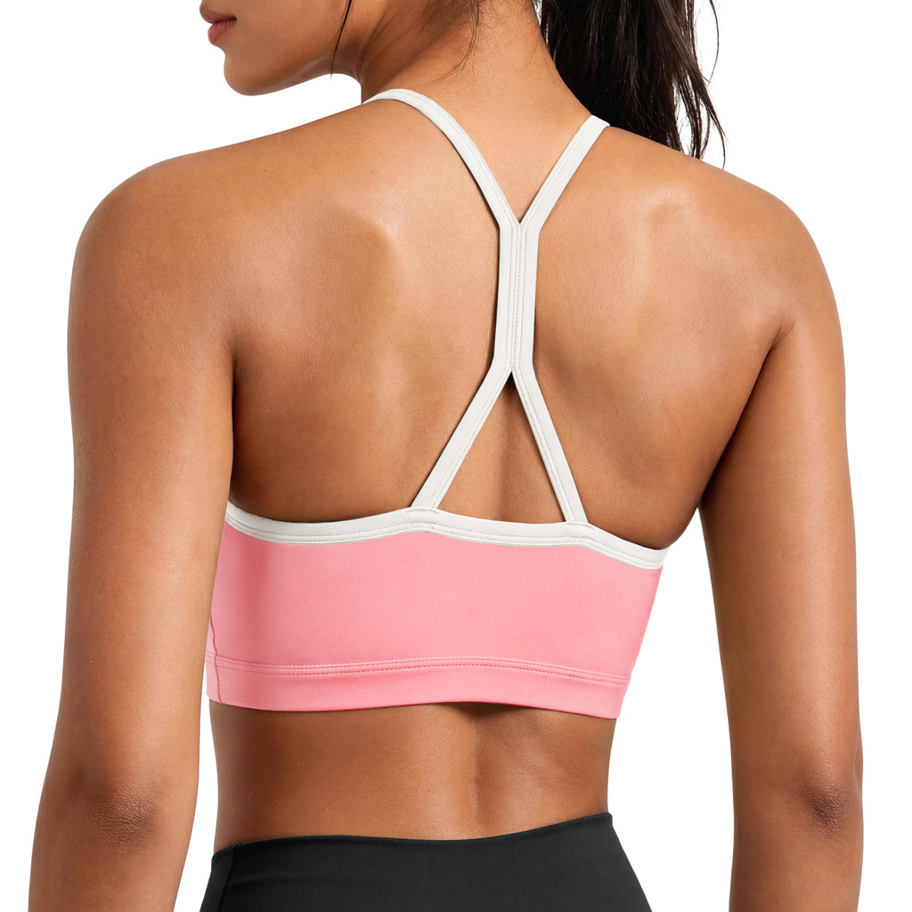 Aoysky Womens Pink Racerback Sports Bra