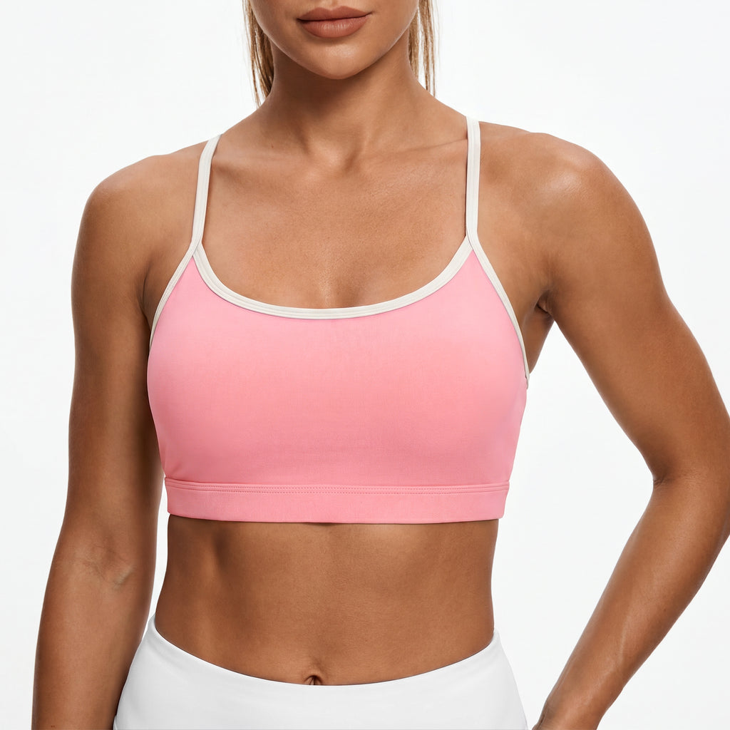Aoysky Womens Pink Racerback Sports Bra