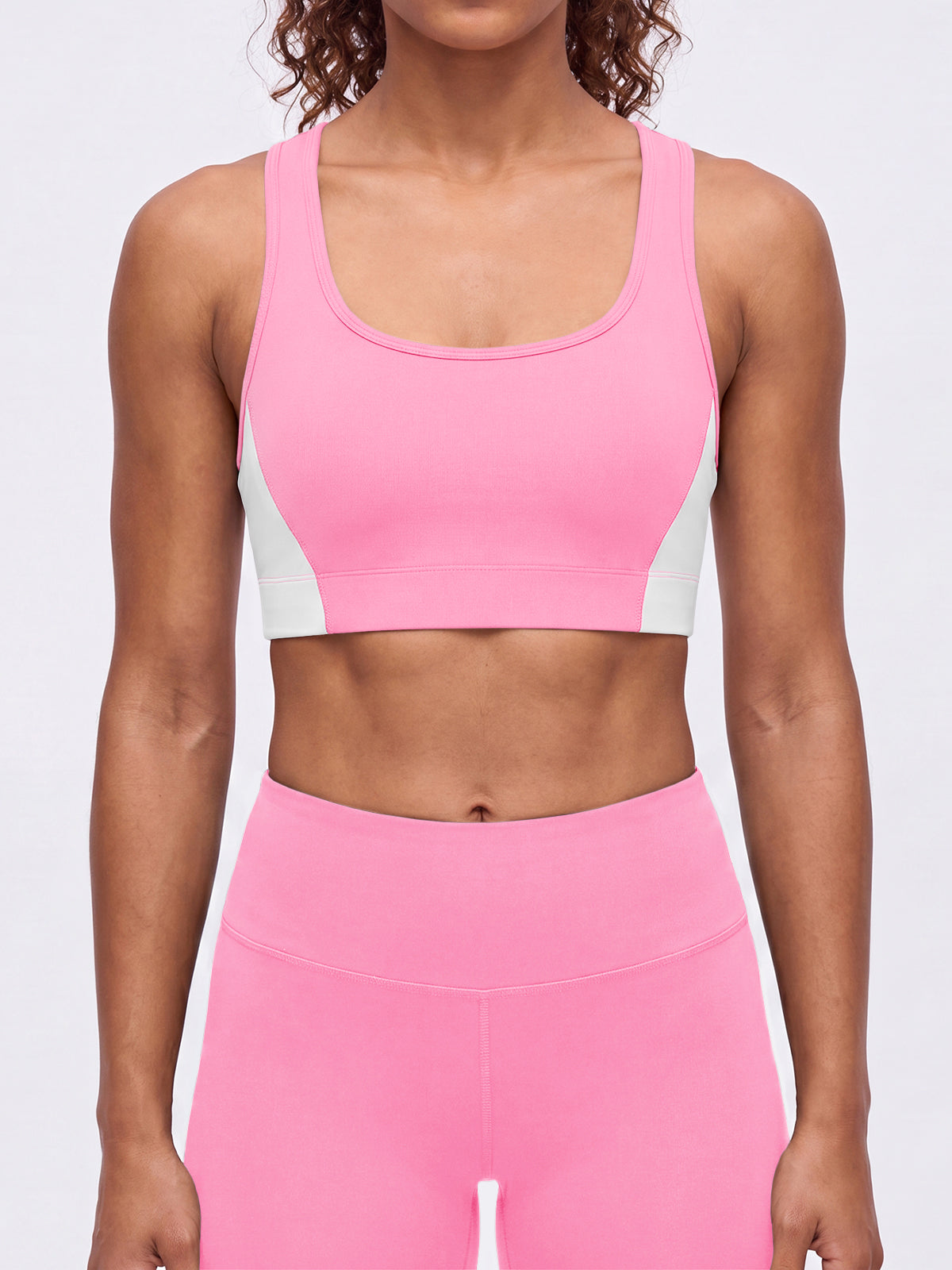 Aoysky Womens Pink Racerback Sports Bra
