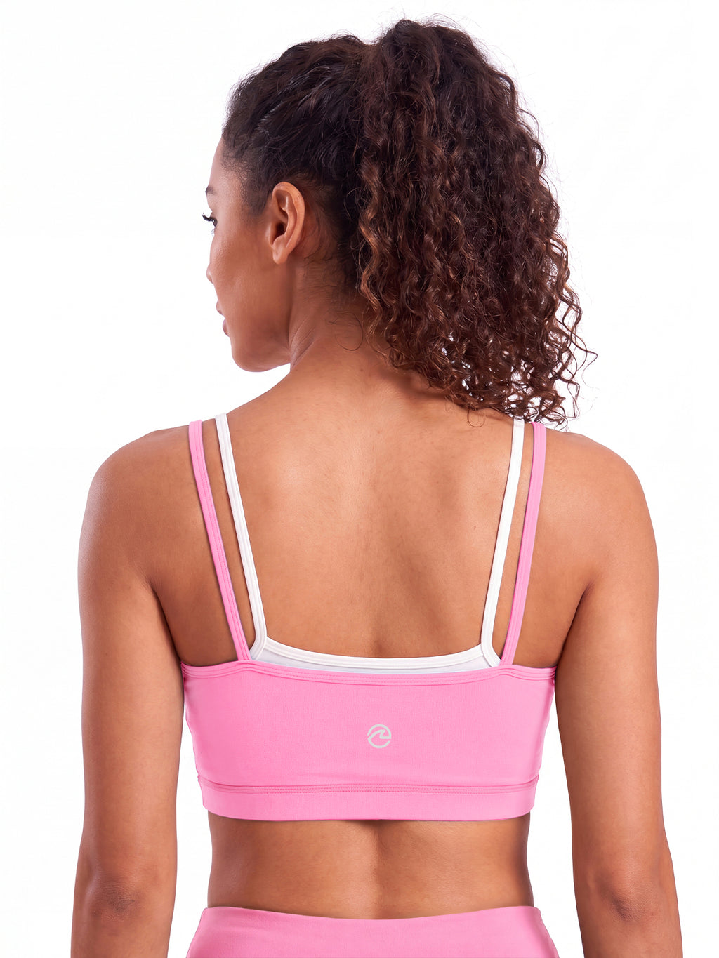 Aoysky Womens Pink Strappy Sports Bra