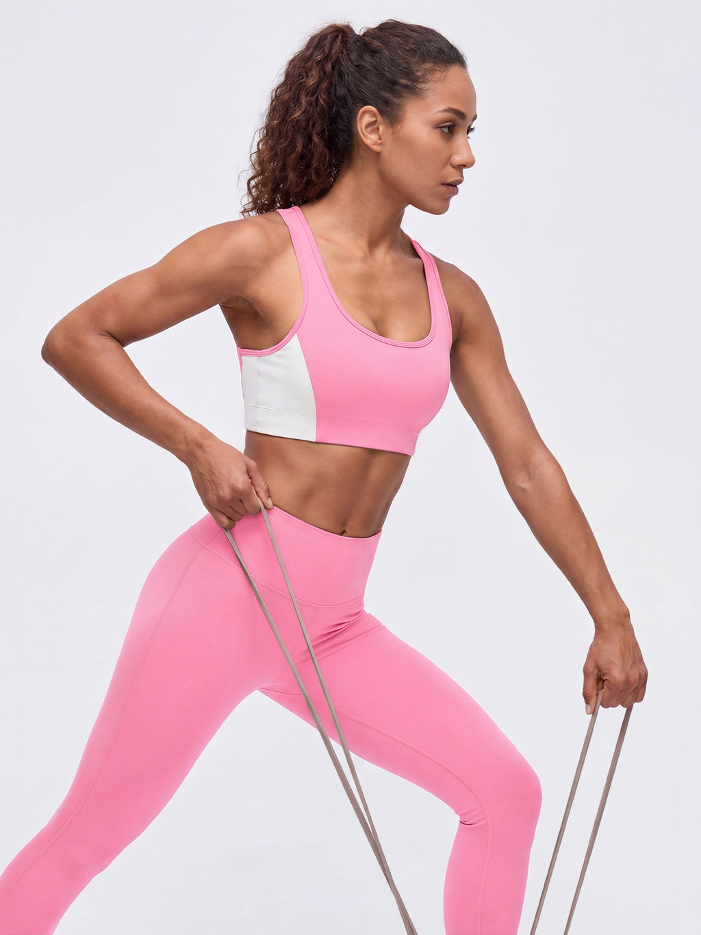 Aoysky Womens Pink Racerback Sports Bra