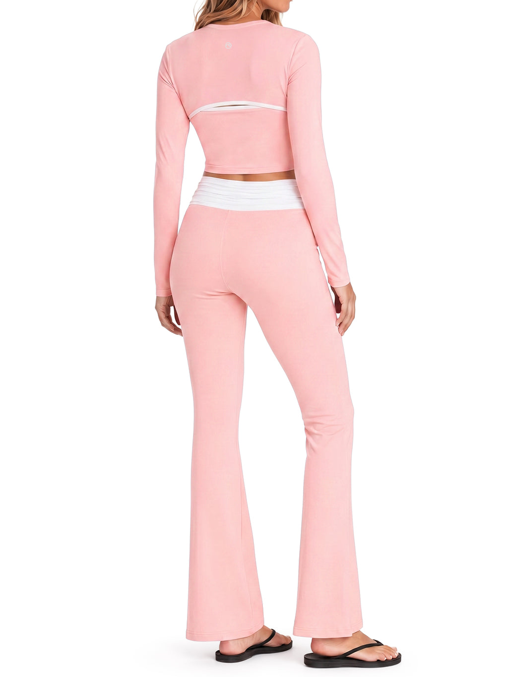 Aoysky Womens Pink 3 Piece Workout Set