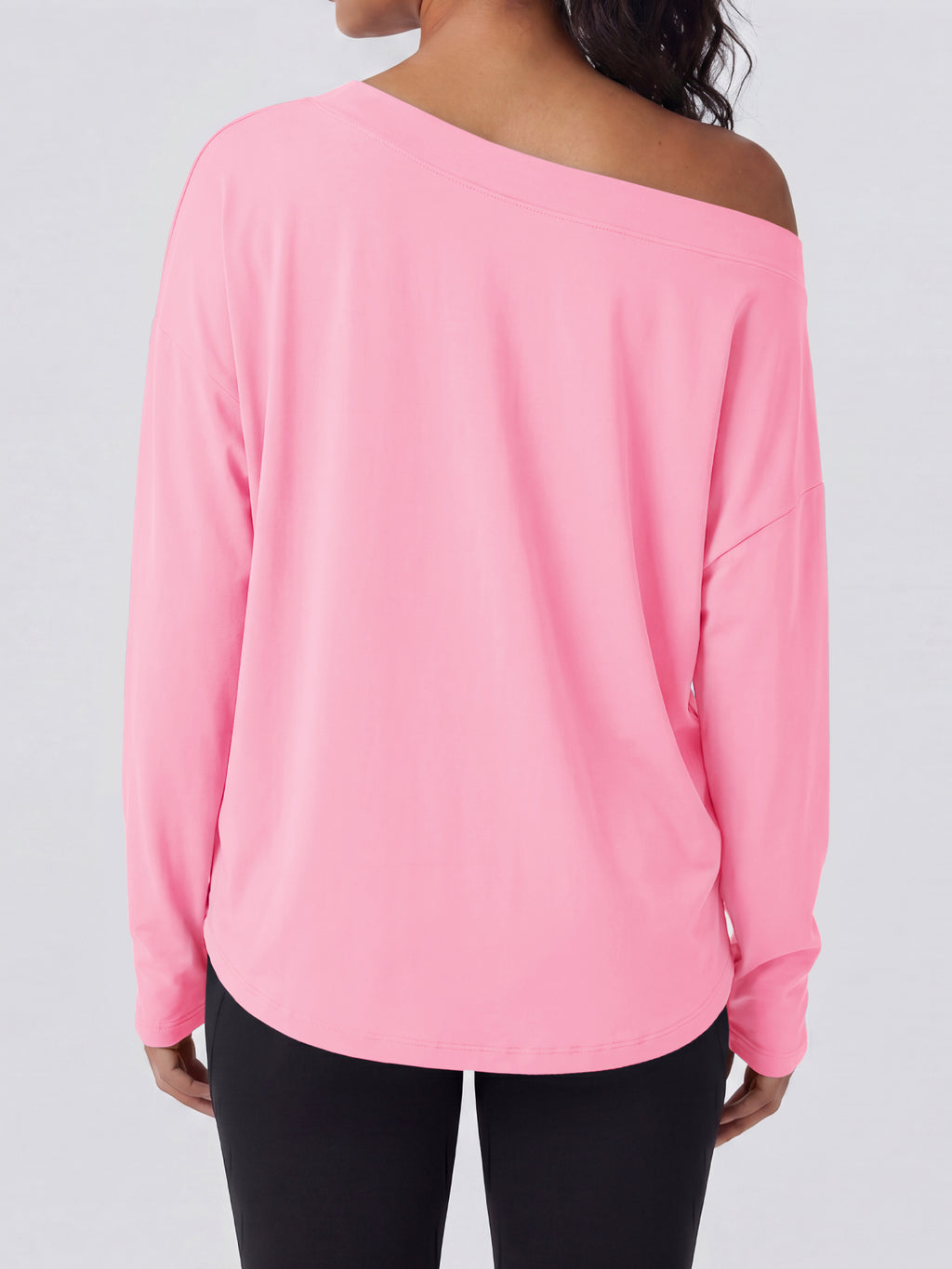 Aoysky Womens Pink Off Shoulder Top