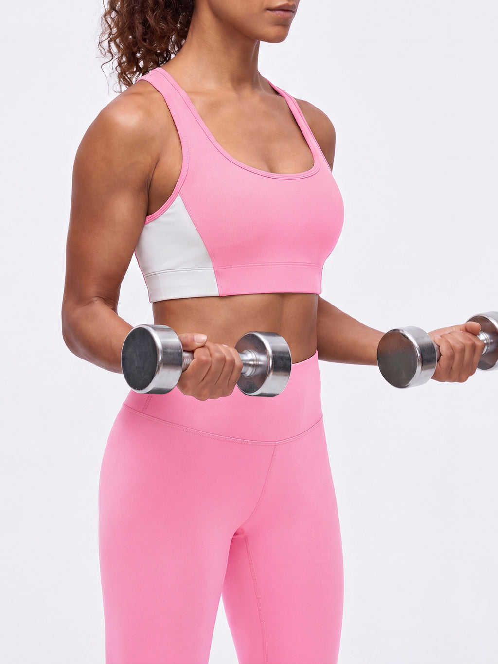 Aoysky Womens Pink Racerback Sports Bra