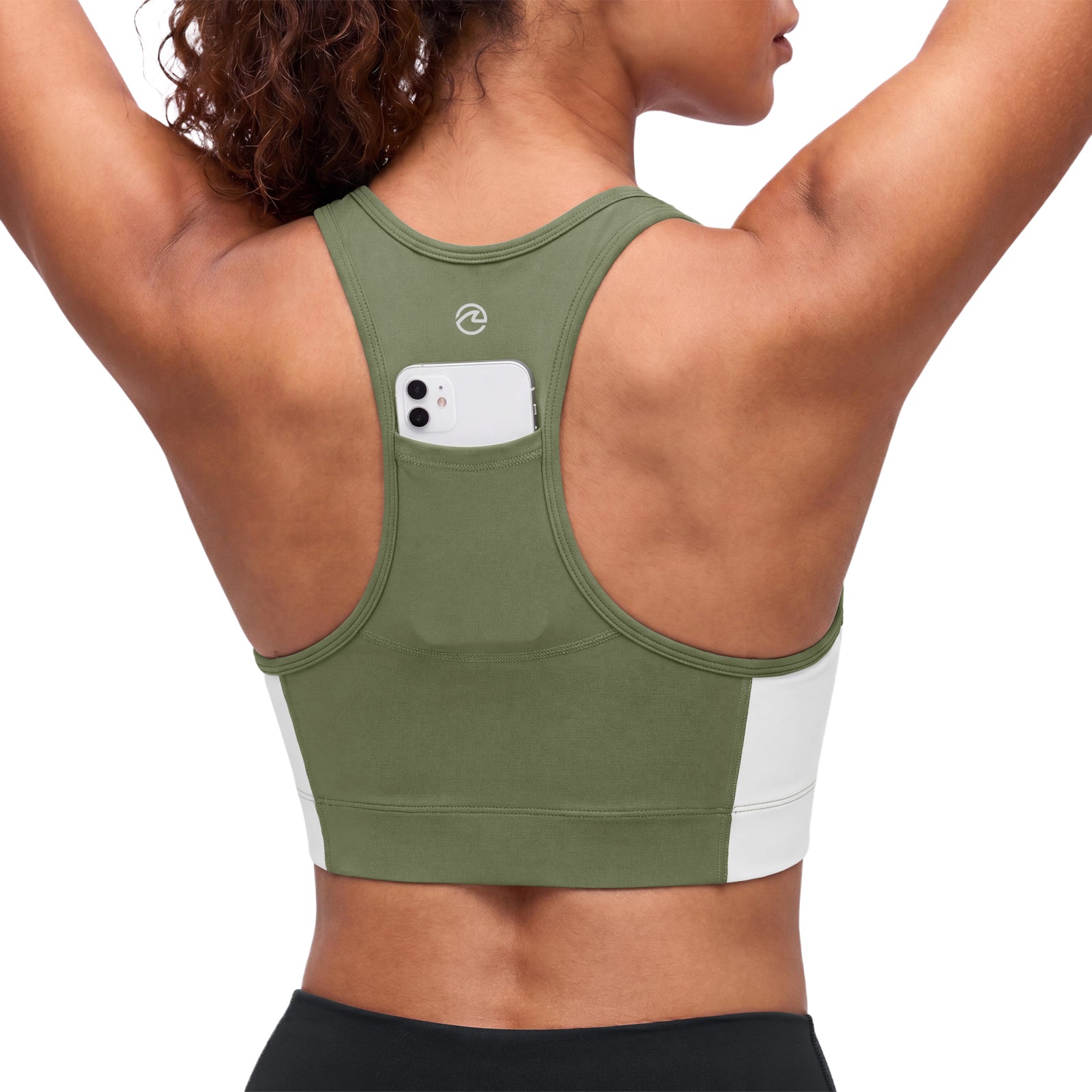 Aoysky Womens Olive Green Racerback Sports Bra