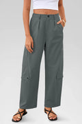 Aoysky Womens Grey Barrel Pants