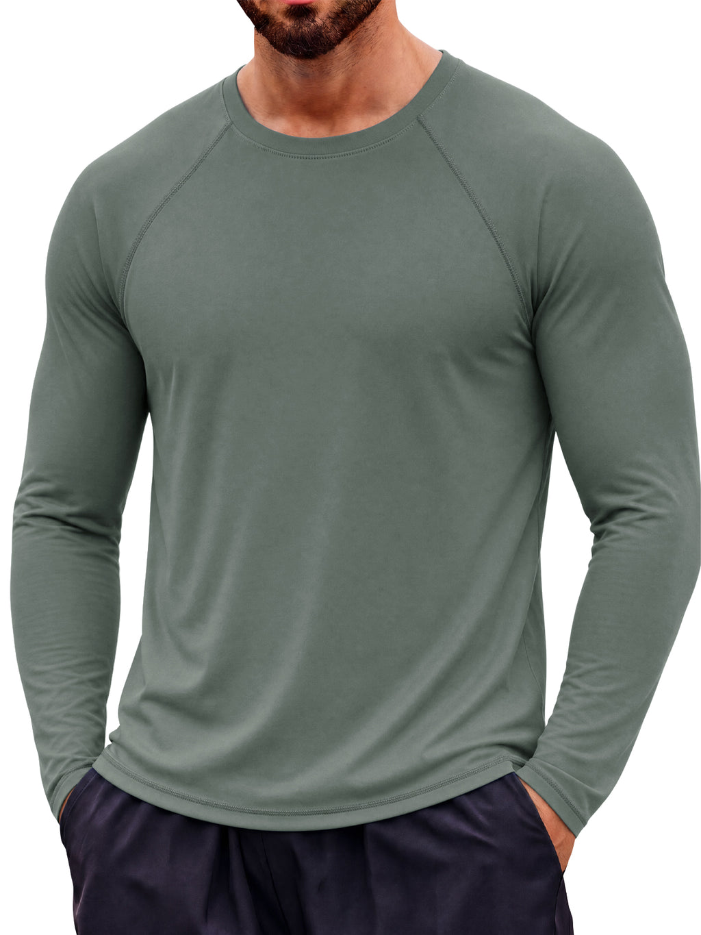 Aoysky Mens Grey UV Athletic Shirt