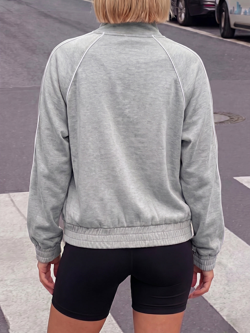 Aoysky Womens Grey Full Zip Jacket