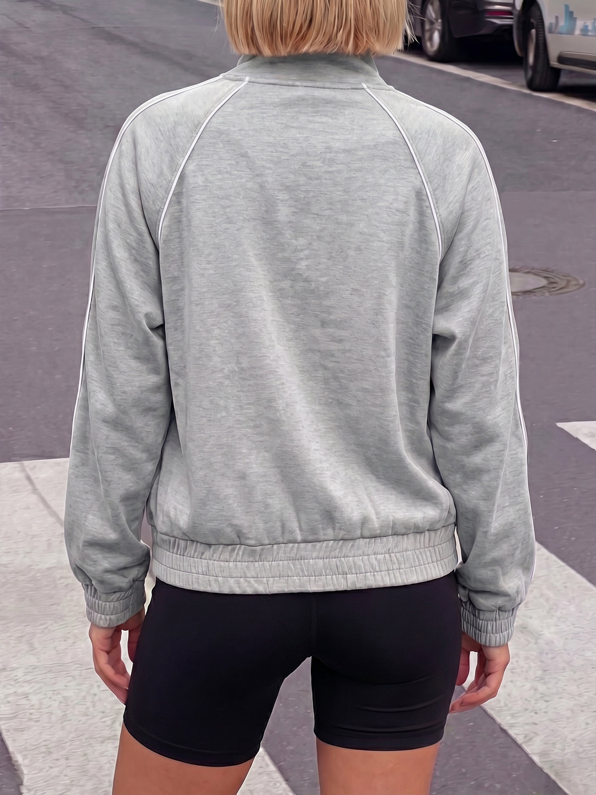 Aoysky Womens Grey Full Zip Jacket