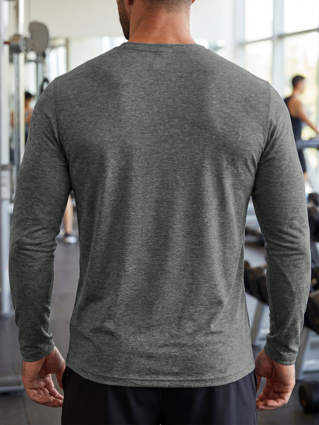 Aoysky Mens Dark Grey Workout Shirt