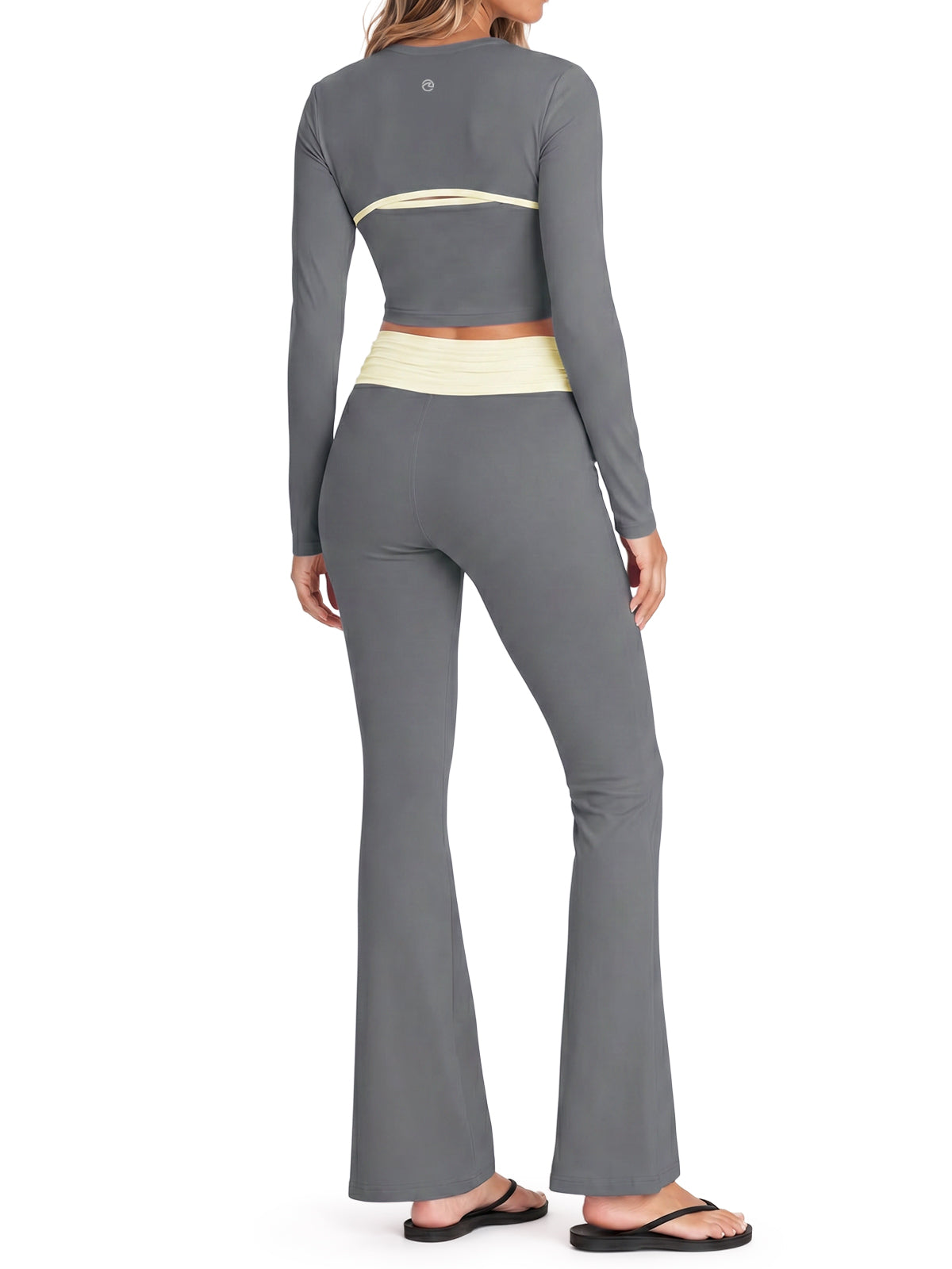 Aoysky Womens Dark Grey 3 Piece Workout Set
