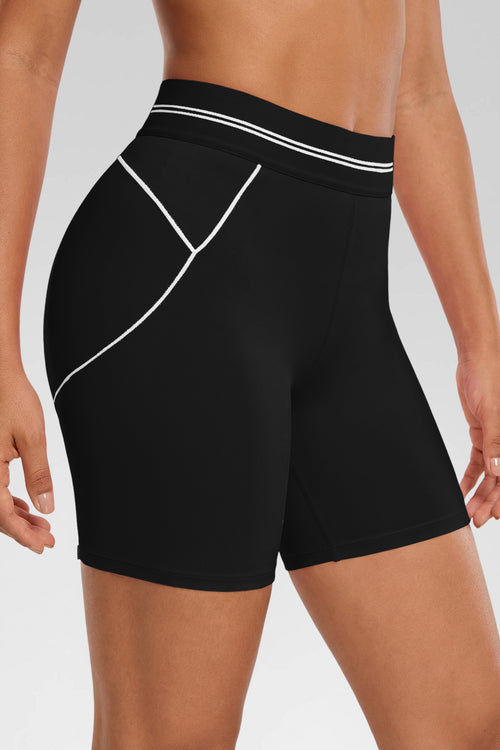 Aoysky Womens Black Buttery Soft Biker Shorts