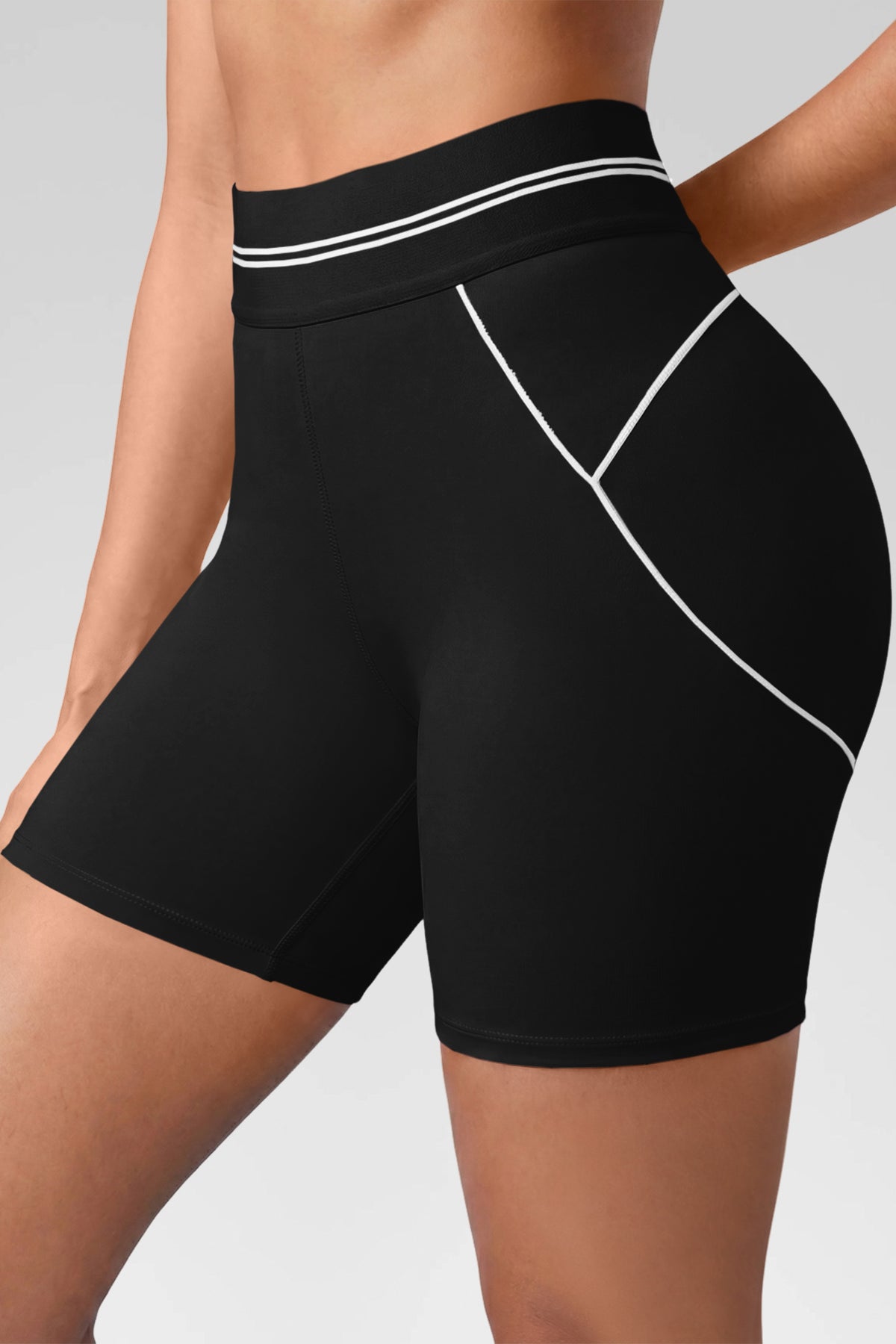 Aoysky Womens Black Buttery Soft Biker Shorts