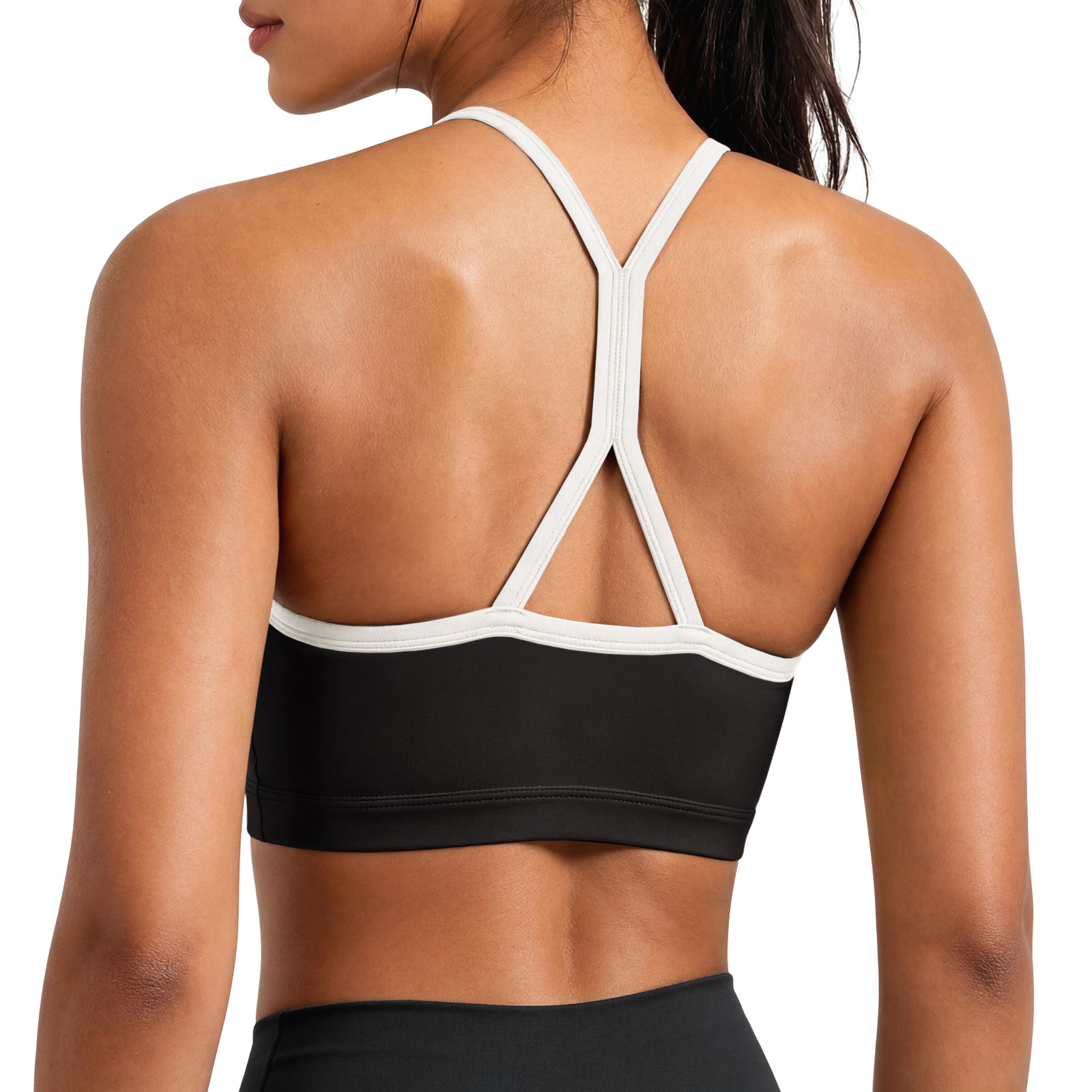 Aoysky Womens Black Racerback Sports Bra