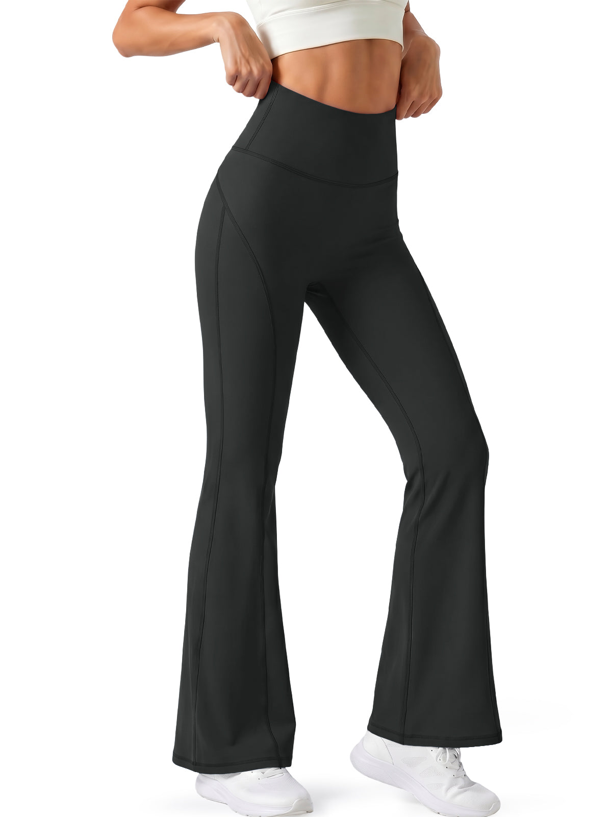 Aoysky Womens Black Flare Yoga Pants