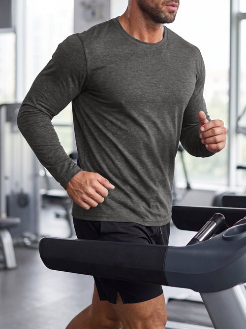 Aoysky Mens Black Workout Shirt