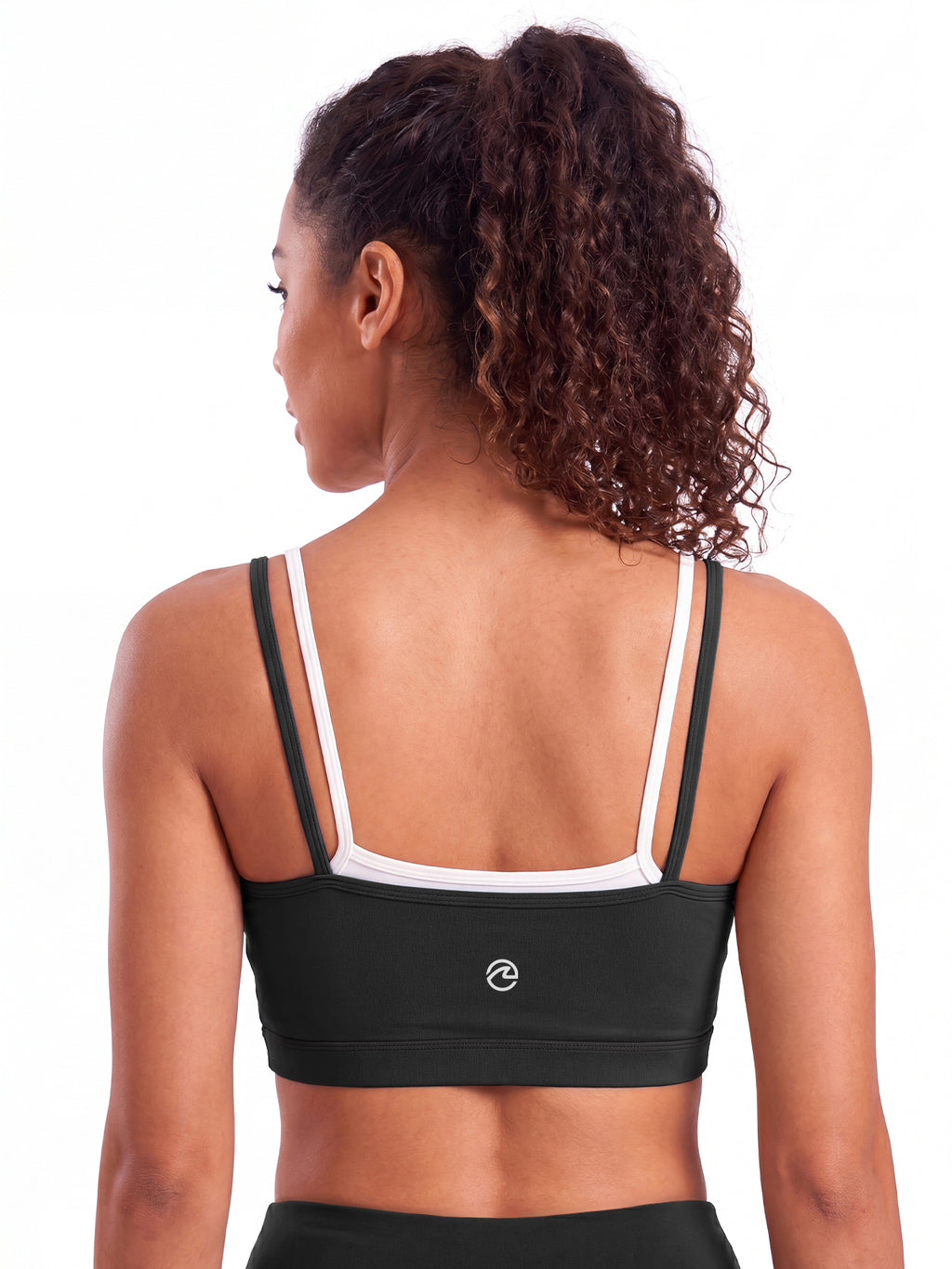 Aoysky Womens Black Strappy Sports Bra