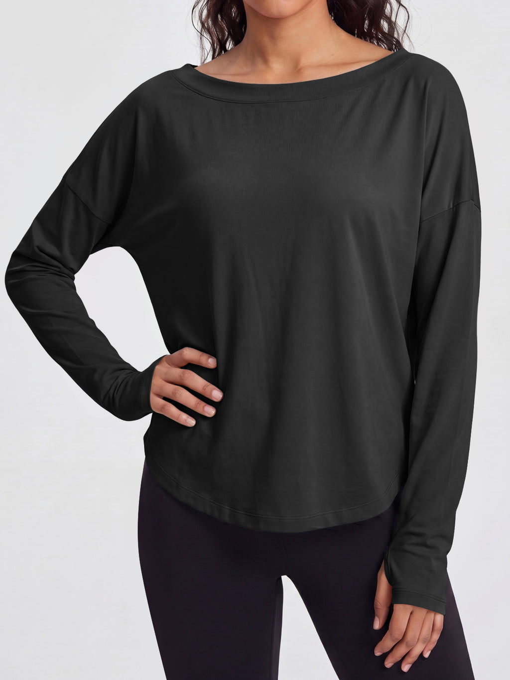 Aoysky Womens Black Off Shoulder Top