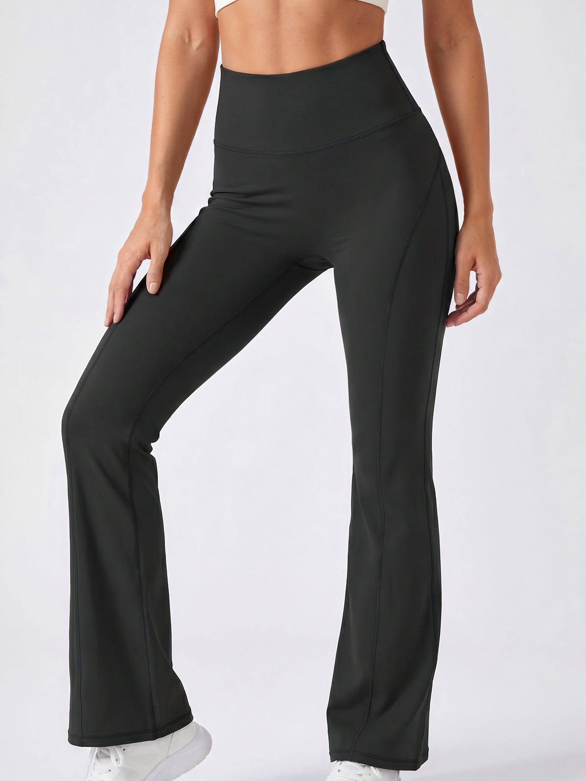 Aoysky Womens Black Flare Yoga Pants