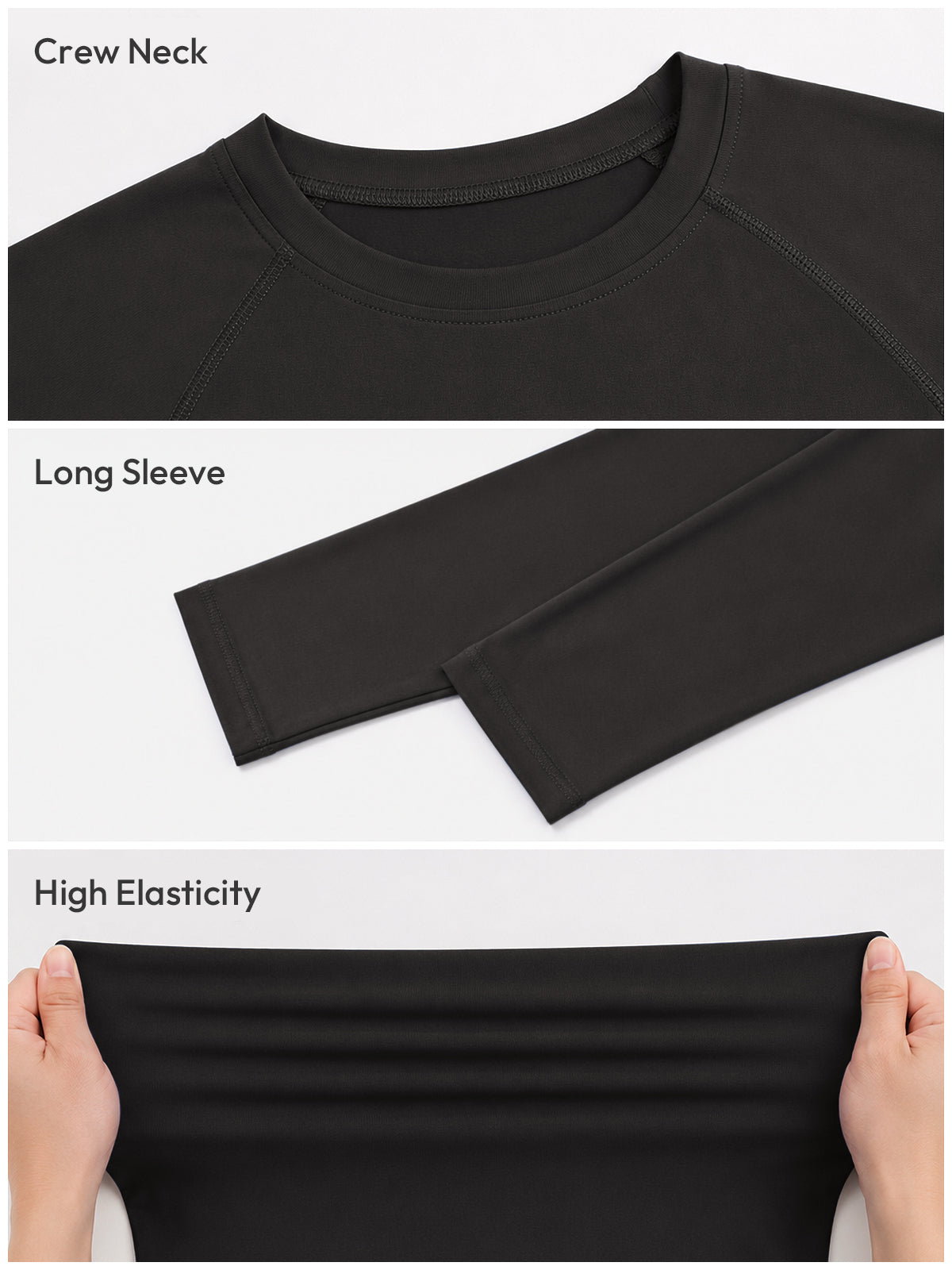 Aoysky Mens Black UV Athletic Shirt
