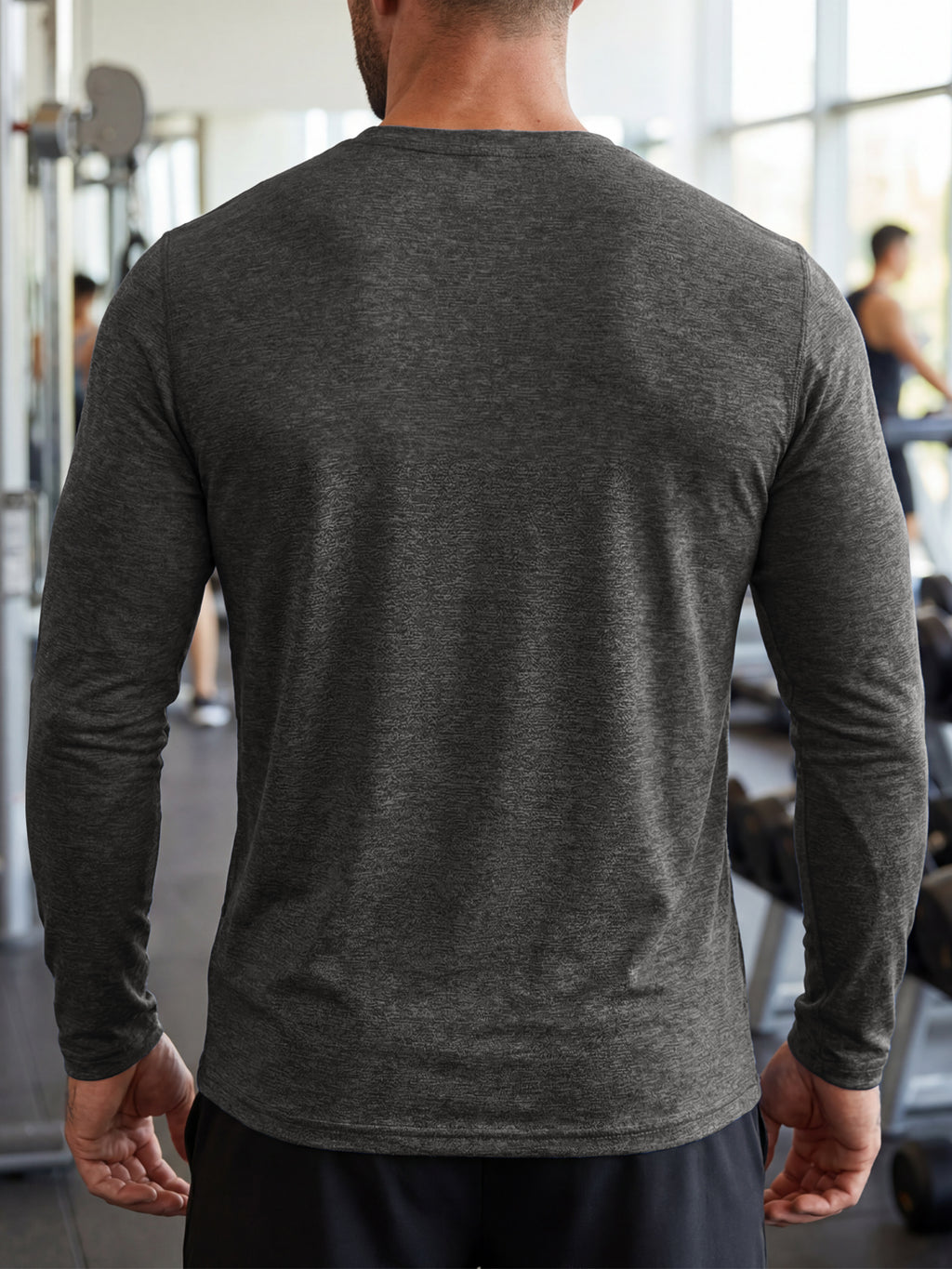 Aoysky Mens Black Workout Shirt