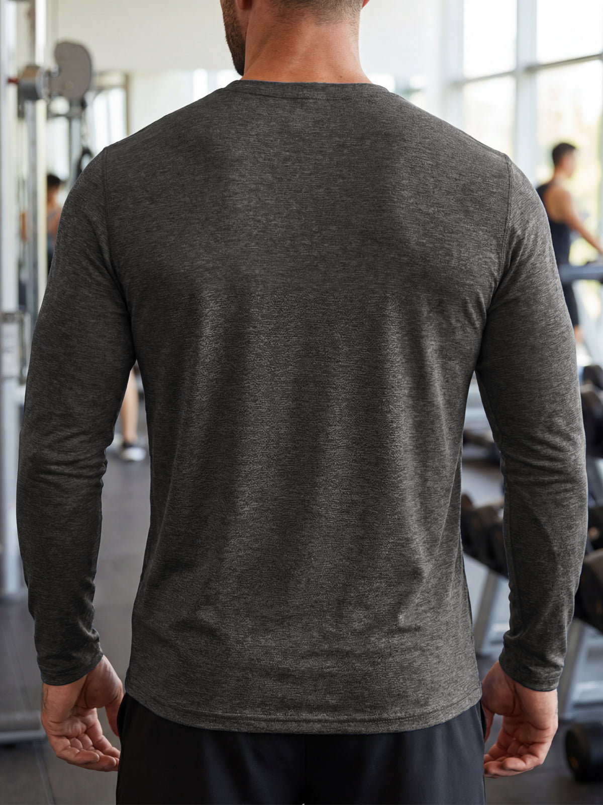 Aoysky Mens Black Workout Shirt