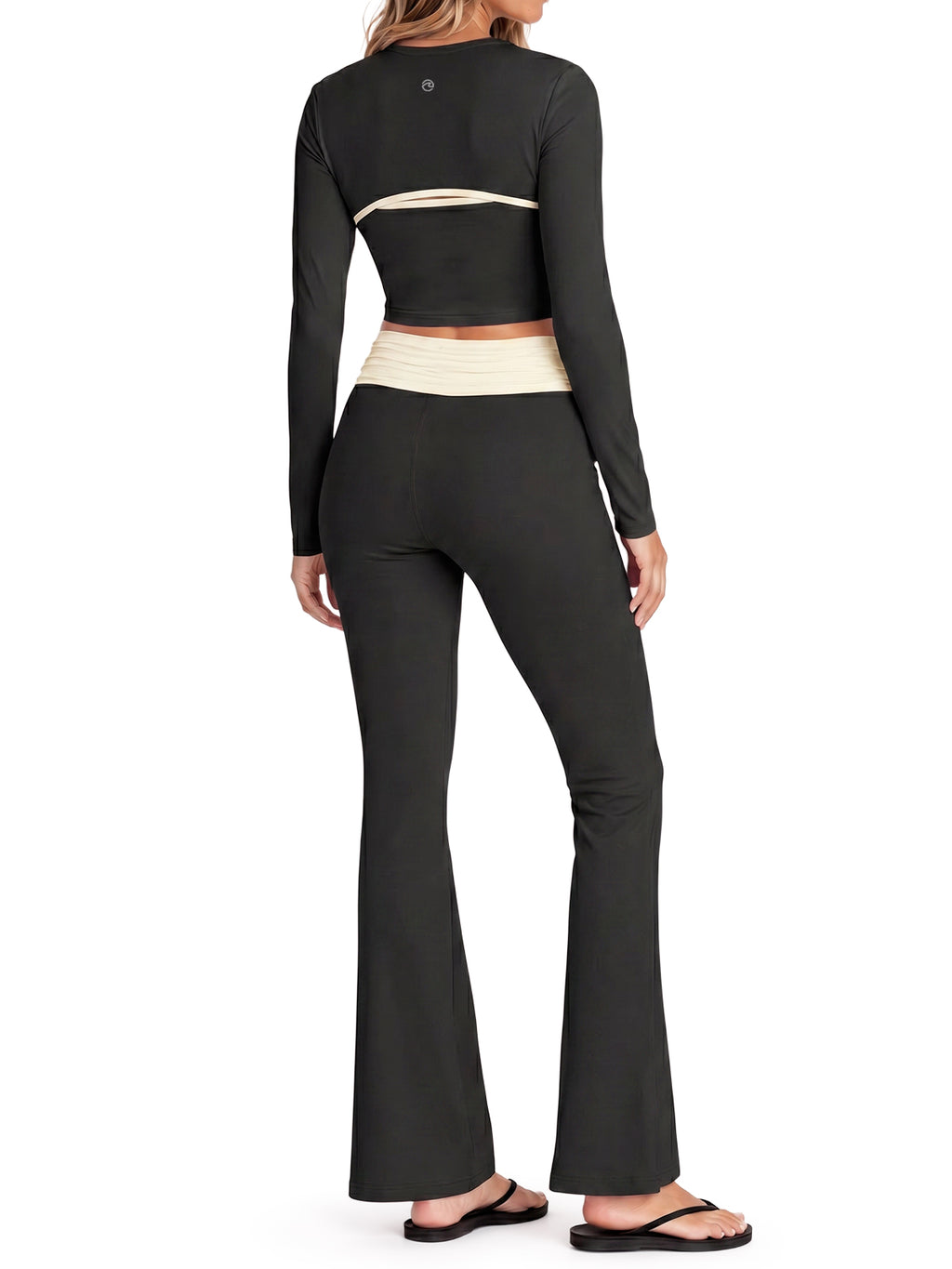 Aoysky Womens Black 3 Piece Workout Set