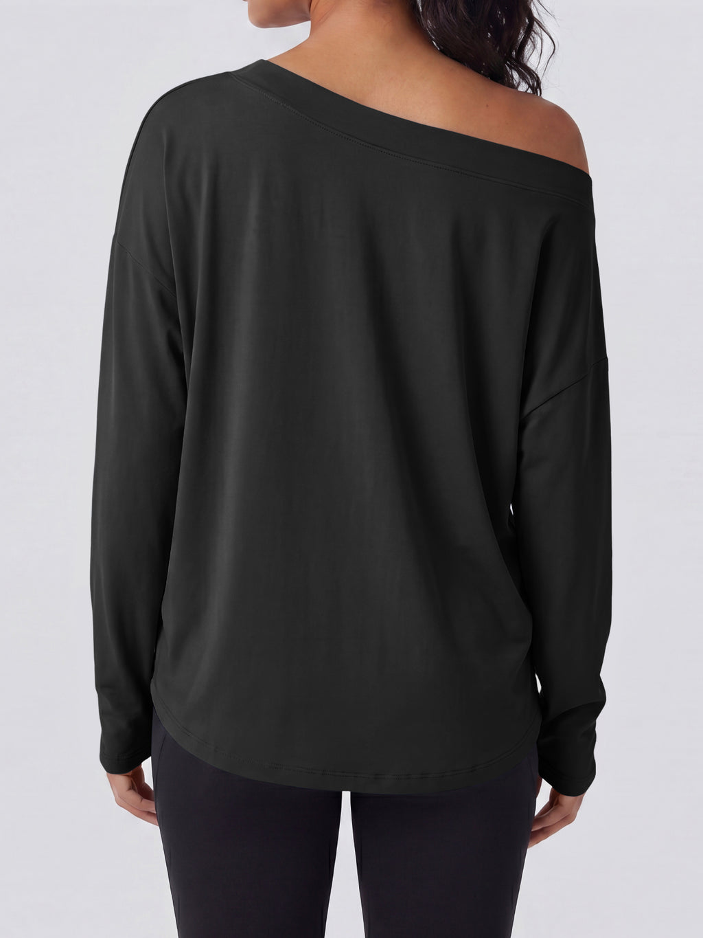 Aoysky Womens Black Off Shoulder Top