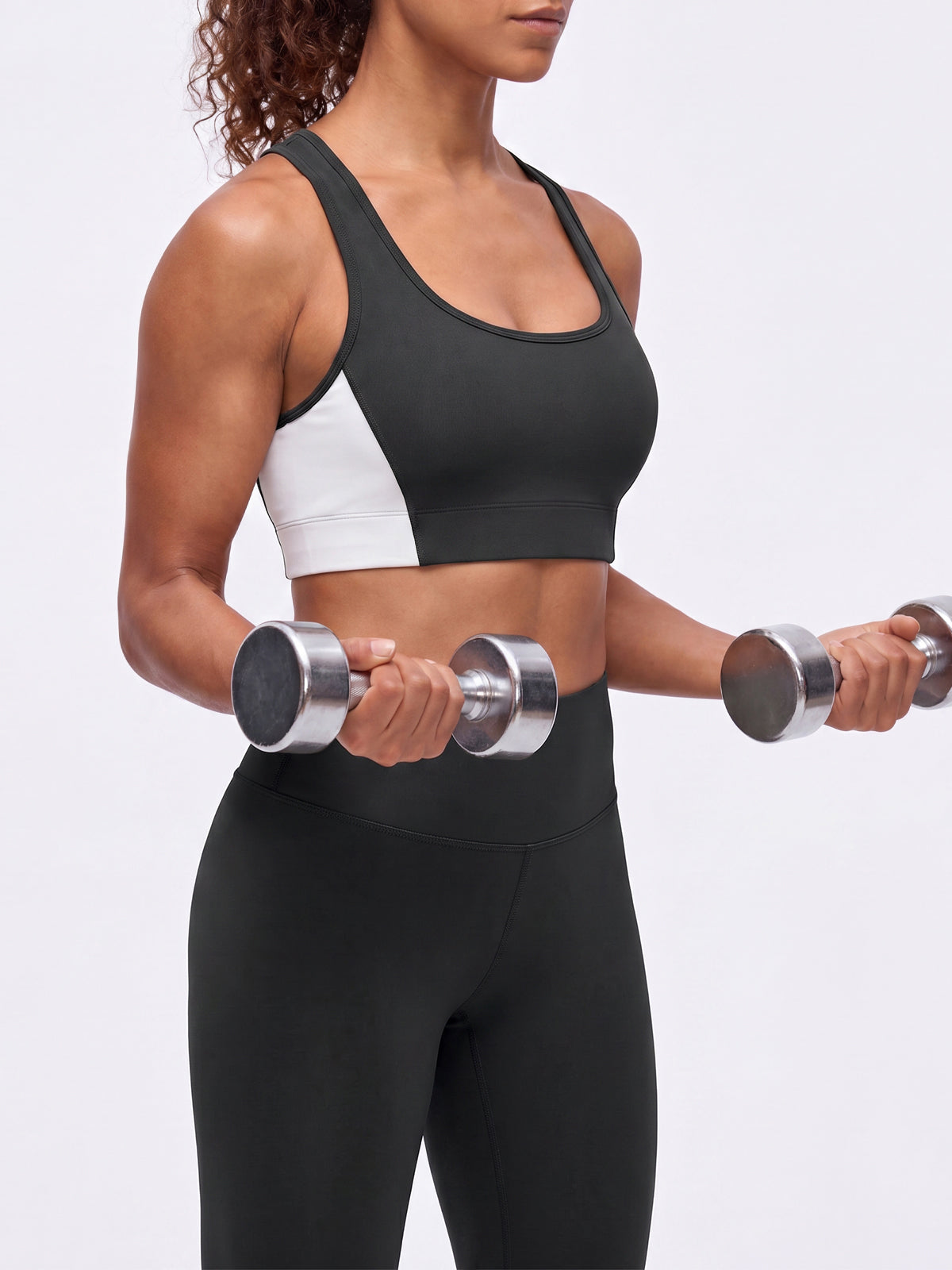 Aoysky Womens Black Racerback Sports Bra