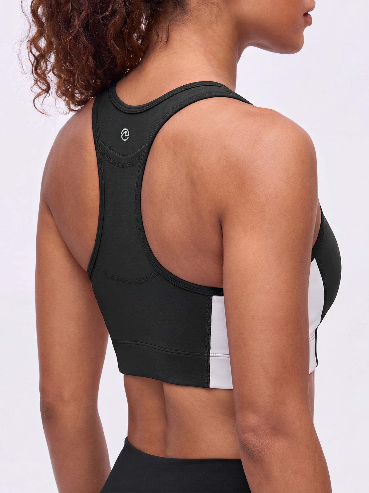 Aoysky Womens Black Racerback Sports Bra