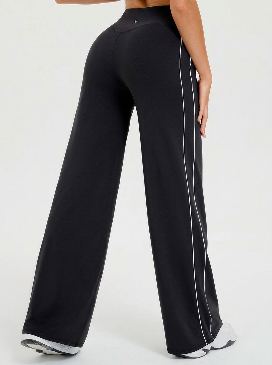 Aoysky Womens Black Wide Leg Yoga Pants