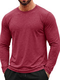Aoysky Mens Burgundy Workout Shirt