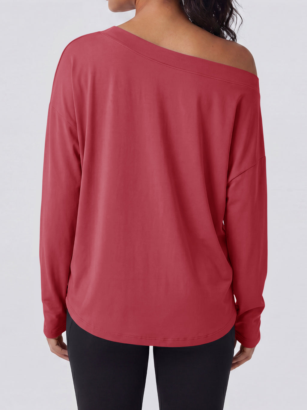 Aoysky Womens Burgundy Off Shoulder Top