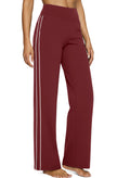 Aoysky Womens Burgundy Wide Leg Yoga Pants
