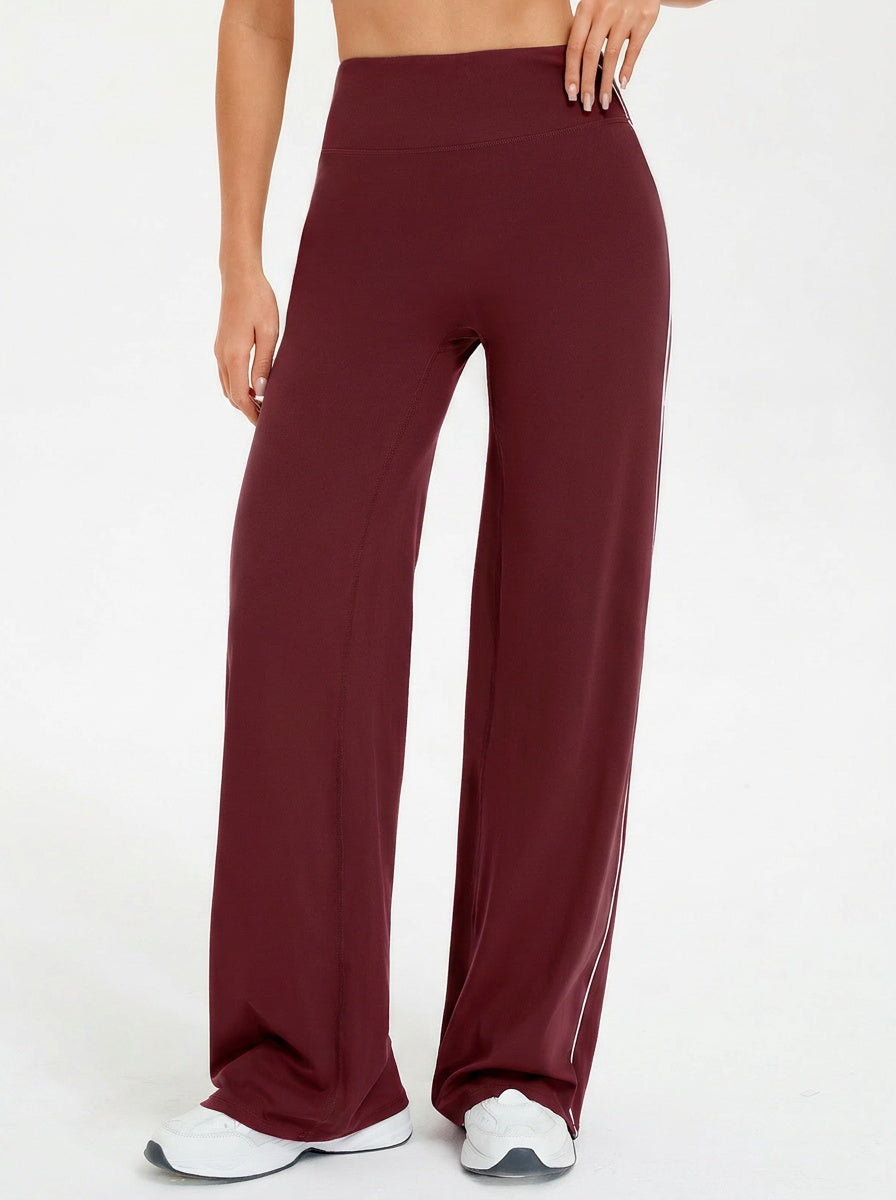 Aoysky Womens Burgundy Wide Leg Yoga Pants
