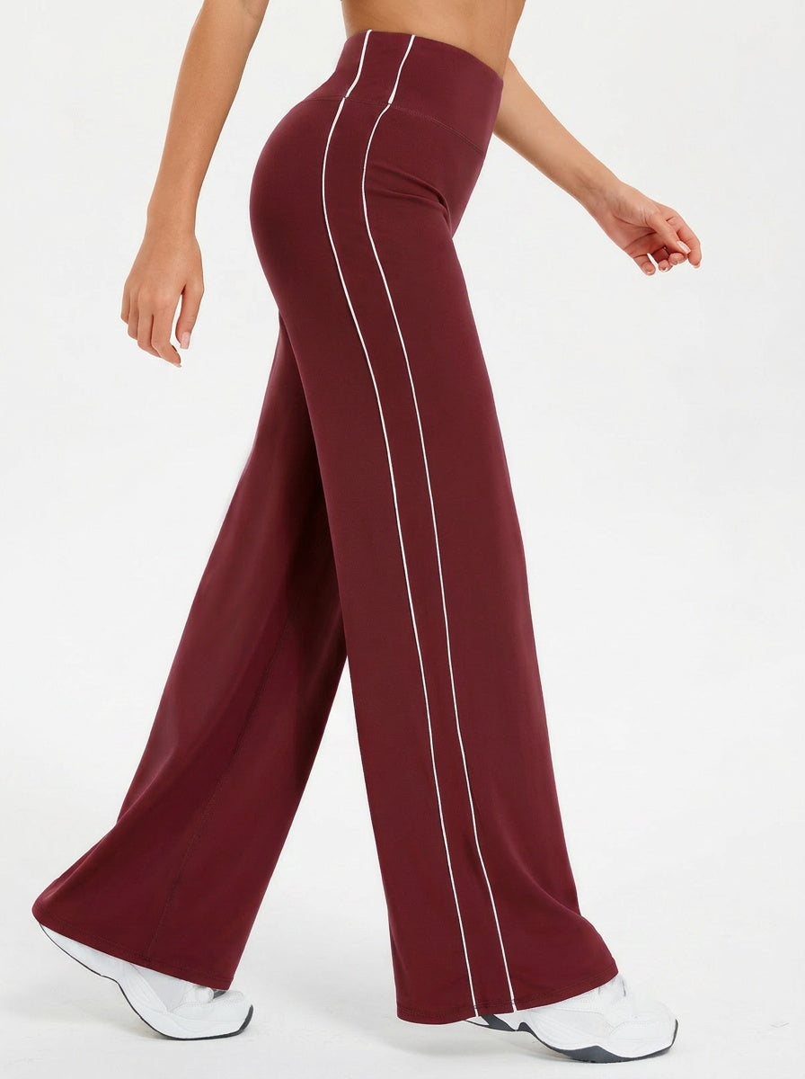 Aoysky Womens Burgundy Wide Leg Yoga Pants