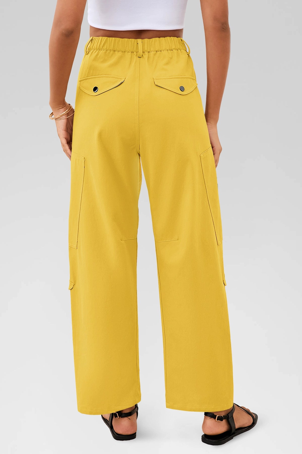 Aoysky Womens Mustard Barrel Pants