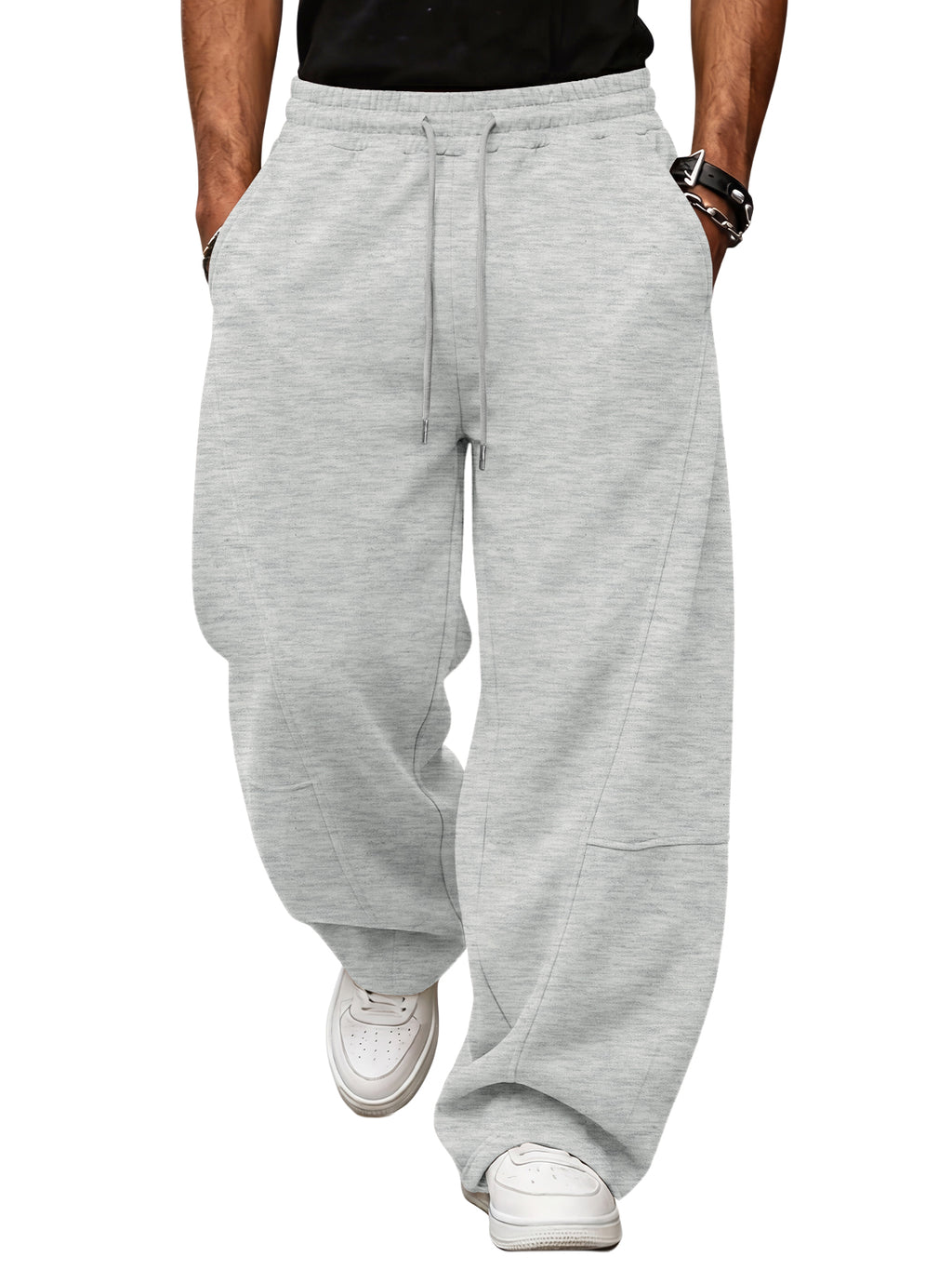 Aoysky Mens Grey Baggy Sweatpants