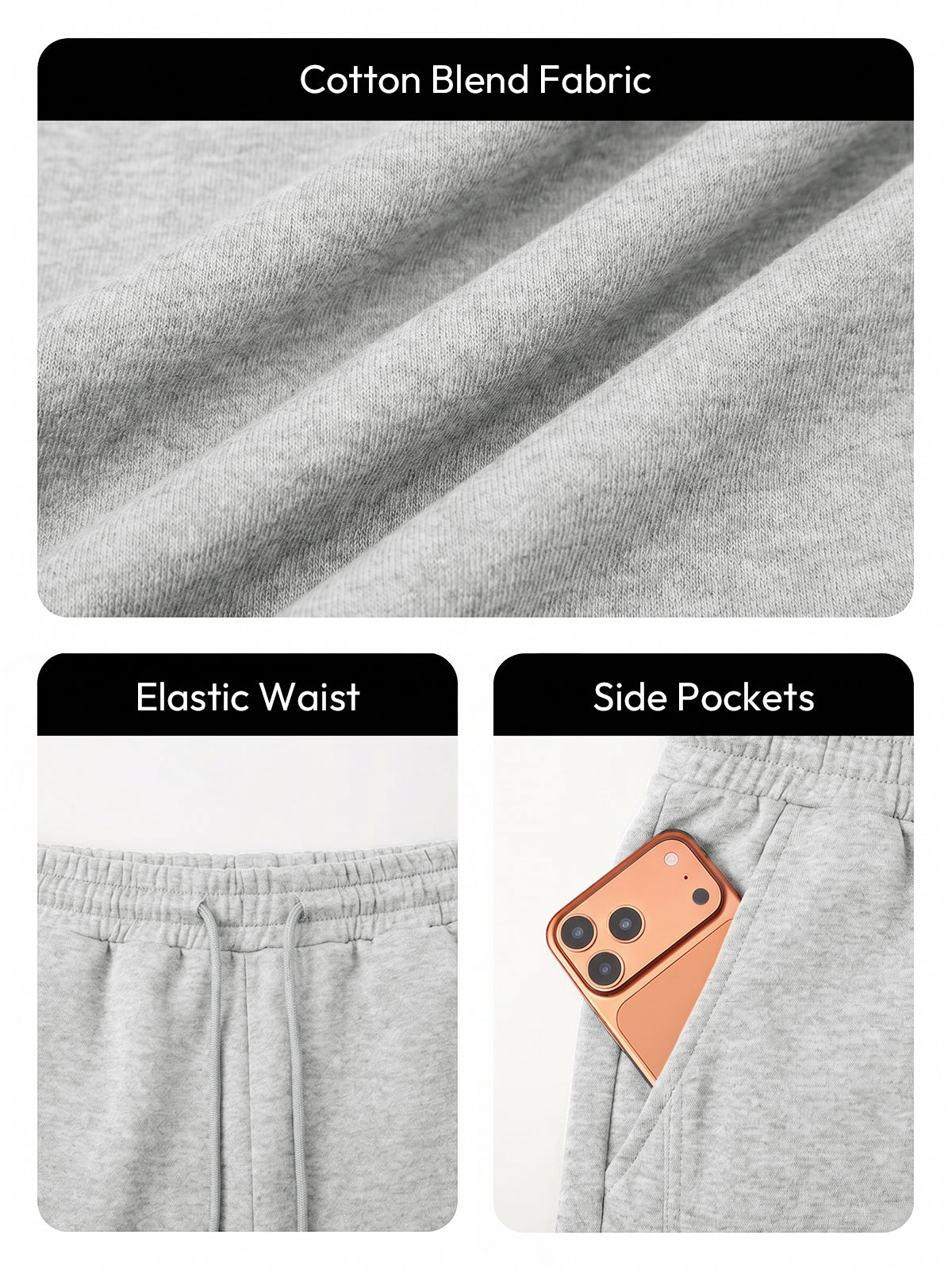 Aoysky Mens Grey Baggy Sweatpants